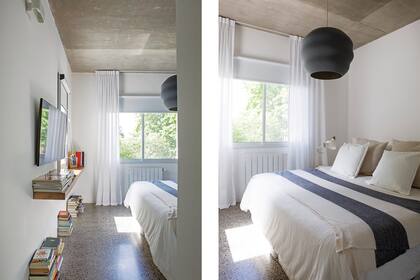 Arriba de la cama, lámpara de techo negra (Nuba).