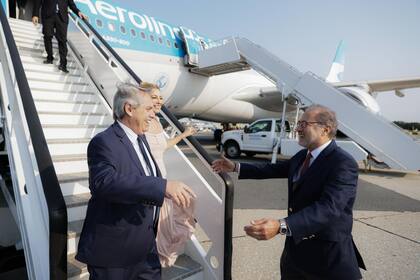 Arribo del presidente Alberto Fernández a Estados Unidos.