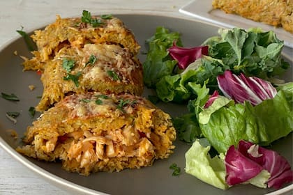 Arrollado de pollo y vegetales