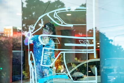 Arte en vivo en Audi Lounge.