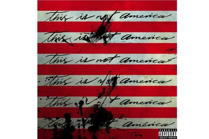 Arte oficial del nuevo sencillo de Residente, "This is Not America". La canción, dijo el artista, busca complementar la melodia This is America de Childish Gambino.