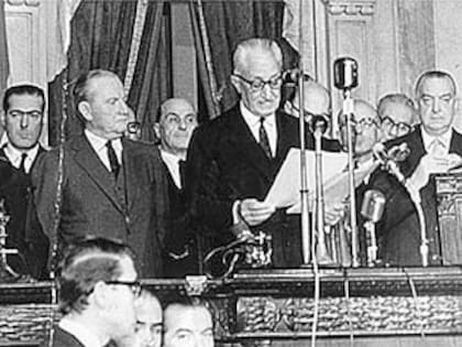 Arturo Illia, al inaugurar el período de sesiones ordinarias del Congreso, en 1965