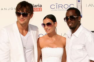Rumores de crisis entre Ashton Kutcher y Mila Kunis por las fotos del actor junto a “Diddy” Combs