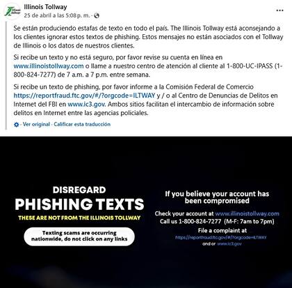 Así advirtió la compañía en sus redes sociales sobre los mensajes de fraude