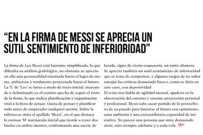 Así analizaron la firma de Leo Messi