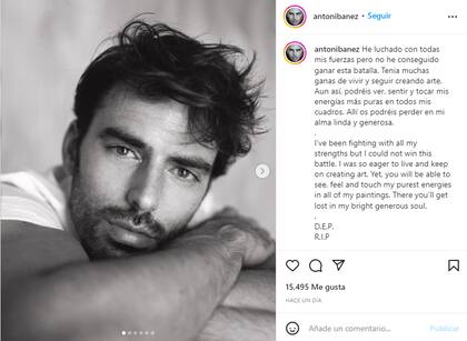 Así anunciaron la muerte de Antonio Ibáñez en la red social del actor (Foto: Instagram @antonibanez)