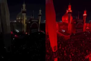 Así anunciaron la muerte del ayatollah Ali Khamenei: las luces se apagaron para cambiar a un color rojo sangre
