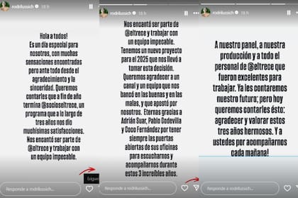 Así anunciaron Rodrigo Lussich y Adrián Pallares el fin de Socios del espectáculo (Foto: Instagram @rodrilussich)