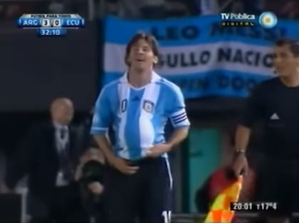 Así anunció Lionel Messi que iba a ser papá (Foto: Captura de TV / TV Pública)