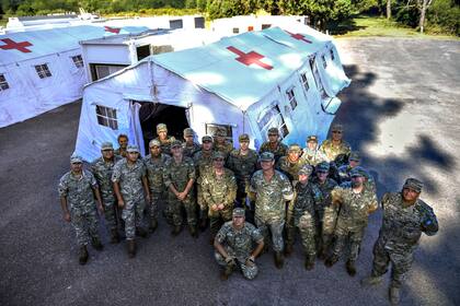 Así arma el Ejército el hospital móvil en Campo de Mayo