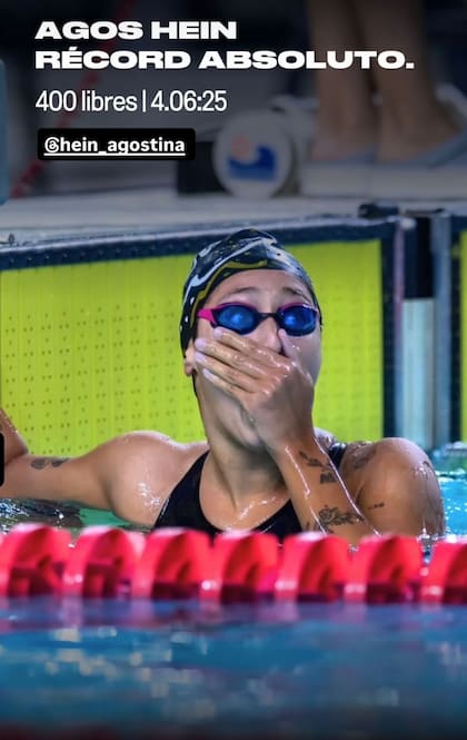 Así celebró la nadadora en redes sociales