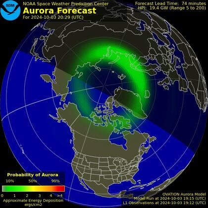 Así como las auroras boreales son comunes en el hemisferio norte, en el hemisferio sur las auroras suelen ser australes