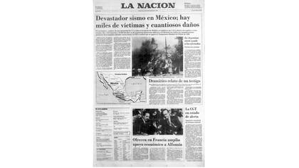 Así cubrió LA NACION el terremoto de 1985 en México