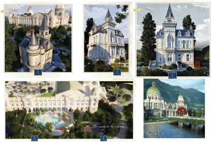 Así debían ser los supuestos castillos del complejo turco, pero terminaron abandonados y en quiebra