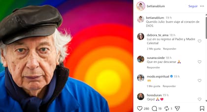 Así despidió Betiana Blum a Julio Le Parc