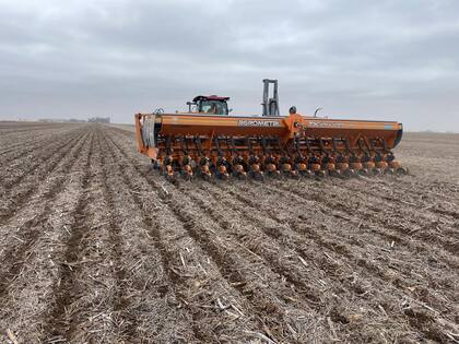 Así empezó la siembra en un campo del sur cordobés