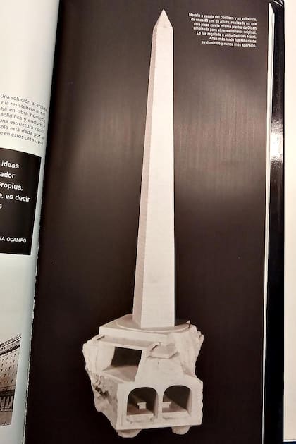 Así era la réplica del obelisco