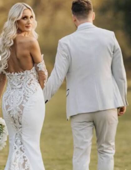 Así era la transparencia del vestido de novia