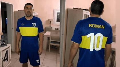 Así eran las camisetas que iban a usarse en la despedida de Riquelme que iba a realizarse el 12/12/2019 y finalmente se suspendió.
