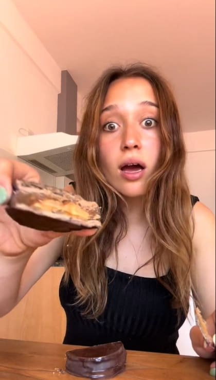 Así es como le quedó el alfajor casero a Antonela