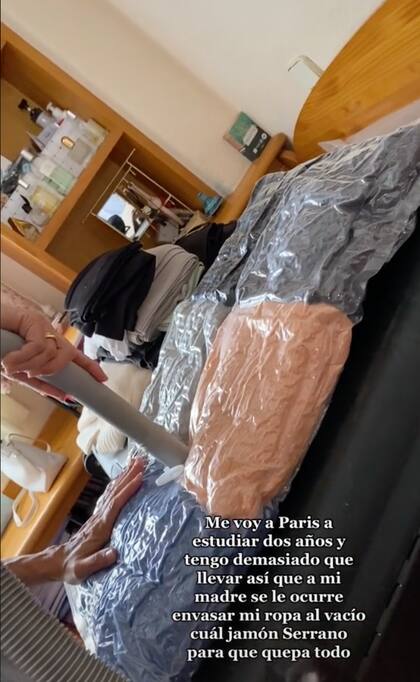 Así es como quedó la ropa de la tiktoker luego de envasarla