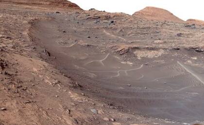 Así es el canal Gediz Vallis donde se halló la roca con azufre