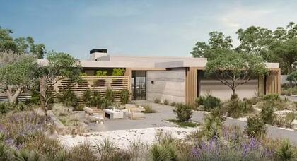 Así es el exterior de la casa ubicada al sur de Lisboa, Portugal