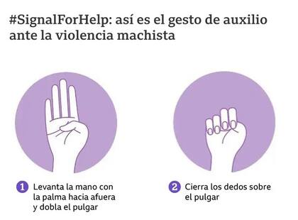 Así es el gesto con la mano que se debe hacer para pedir ayuda por violencia de género