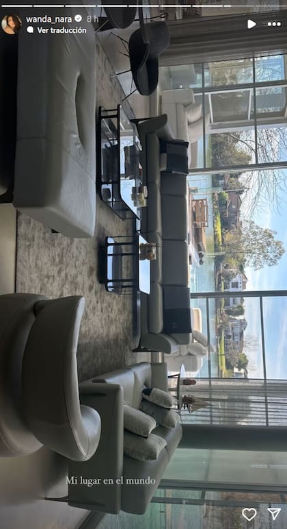 Así es el living de Wanda Nara en su casa de Nordelta