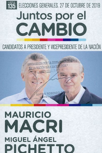 Así es la boleta de Juntos por el Cambio