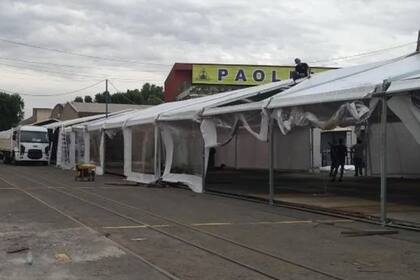 La carpa donde los socios de Boca votarán el domingo a su nuevo presidente