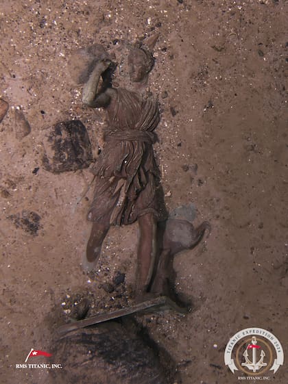 Así es la estatua de bronce "Diana de Versalles" encontrada en el Titanic