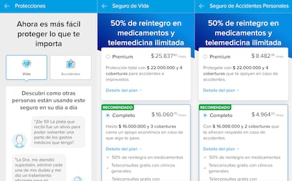 Así es la herramienta de contratación de seguros de vida o por accidentes dentro de Mercado Pago