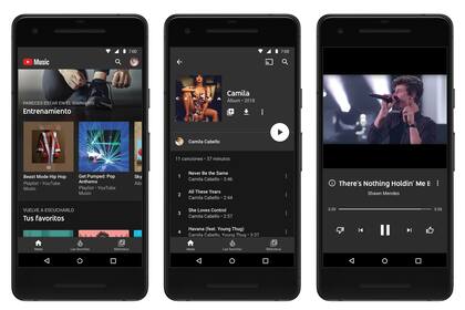 Así es la interfaz de YouTube Music