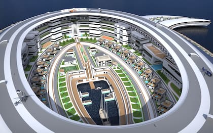 Así es Pangeos, el ‘crucero tortuga’ capaz de transportar 60.000 personas cuya construcción podría costar US$ 8000 millones
