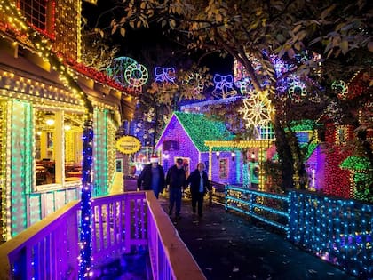 Así está decorada Branson durante la época navideña