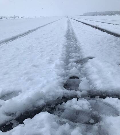 Así está la pista del aeropuerto de Chapelco