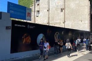 Así estaba el frente "intervenido" del predio en Congreso donde el Museo Nacional de Bellas Artes iba a tener su centro de conservación