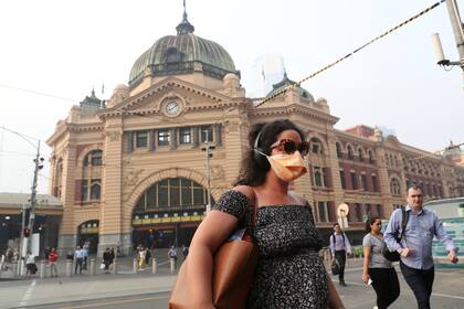 Así estaba el martes la estación central Flinders, en pleno centro de Melbourne