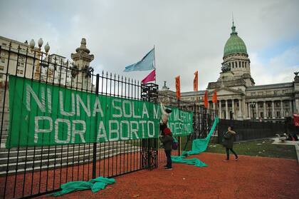 Así estaba la plaza frente al Congreso a las 12.20 de la mañana