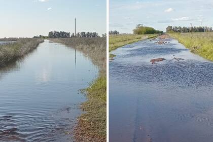 Así están los caminos rurales en el paraje de Corbett, provincia de Buenos Aires