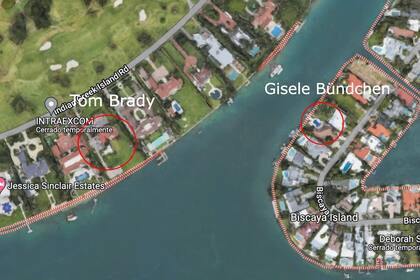 Así están ubicadas las mansiones de Gisele Bündchen y Tom Brady