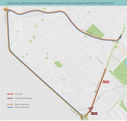 Así estará desviado el tránsito de la Dellepiane durante el fin de semana largo