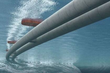 Así flotarán los túneles, uno de ida y otro de vuelta.