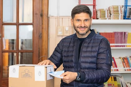 Así fue a votar Maximiliano Pullaro, gobernador de Santa Fe