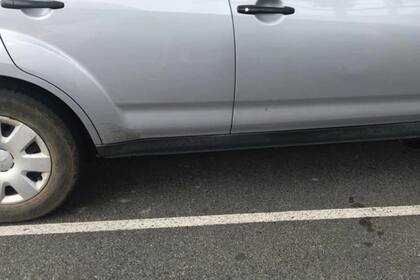 Así fue como se encontraba estacionada la conductora