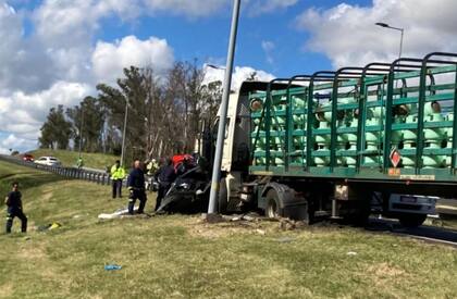Así fue el accidente en la Ruta 8 y Ruta 80 en Uruguay