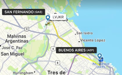 Así fue el recorrido del helicóptero que se estrelló en Palermo