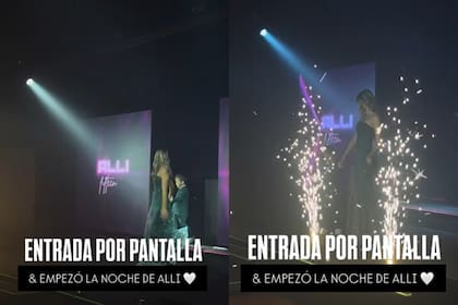 Así fue la entrada de Allegra Cubero a su fiesta acompañada por su hermano Luca (Foto: Captura de video / Instagram @altosdeolivos)
