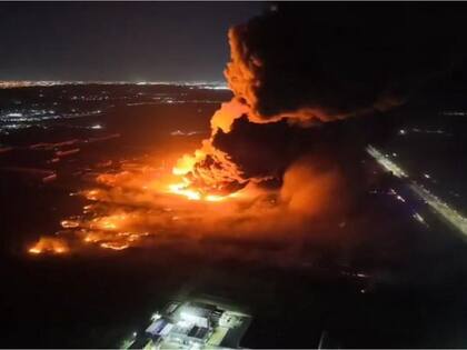 Así fue registrada la explosión de Ezeiza desde el aire